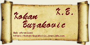Kokan Buzaković vizit kartica